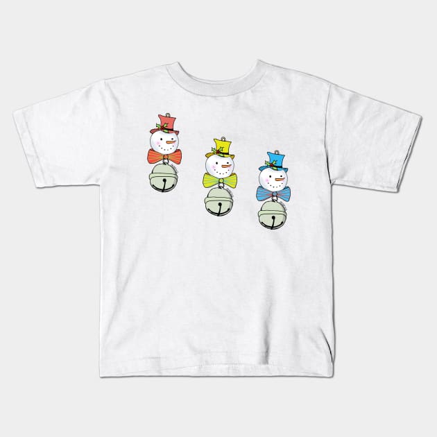 Three snow bells Kids T-Shirt by Fradema